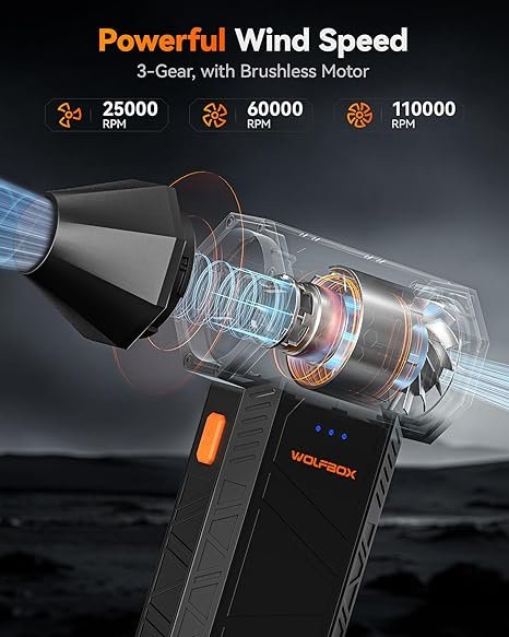 WOLFBOX MegaFlow 50 Compressed Air Duster - Image 3
